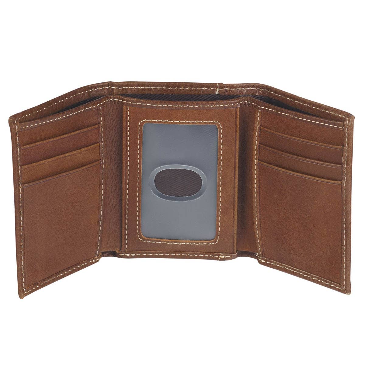 Wallet Leather Brown Ichthus Badge