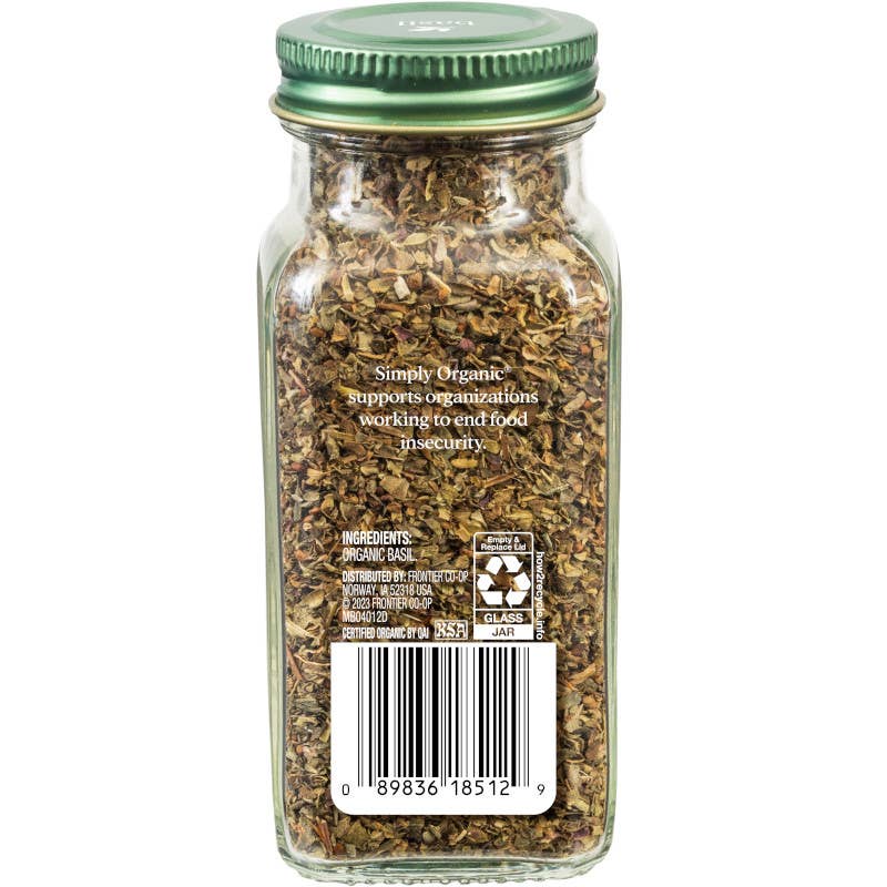 Pure Egyptian Basil Leaf, Certified Organic, Kosher, 0.54 Oz