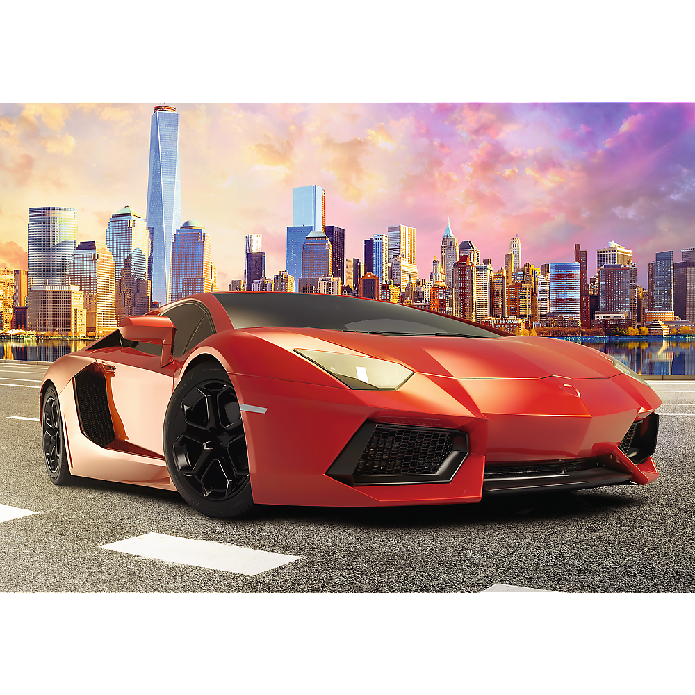 1000 Piece Jigsaw Puzzles - Sunset ride, fast car, Moto puzzle, Adult Puzzle, Trefl 10601