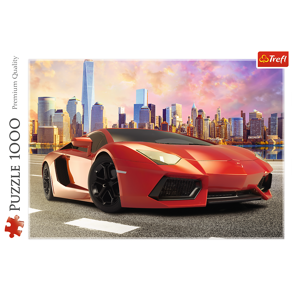 1000 Piece Jigsaw Puzzles - Sunset ride, fast car, Moto puzzle, Adult Puzzle, Trefl 10601