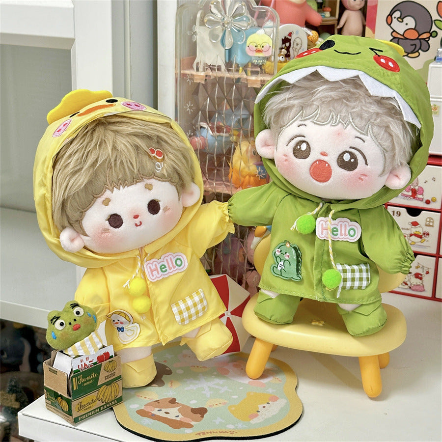 10cm20cm Cotton Doll Clothes Suit Cute Animal Outdoor Raincoat