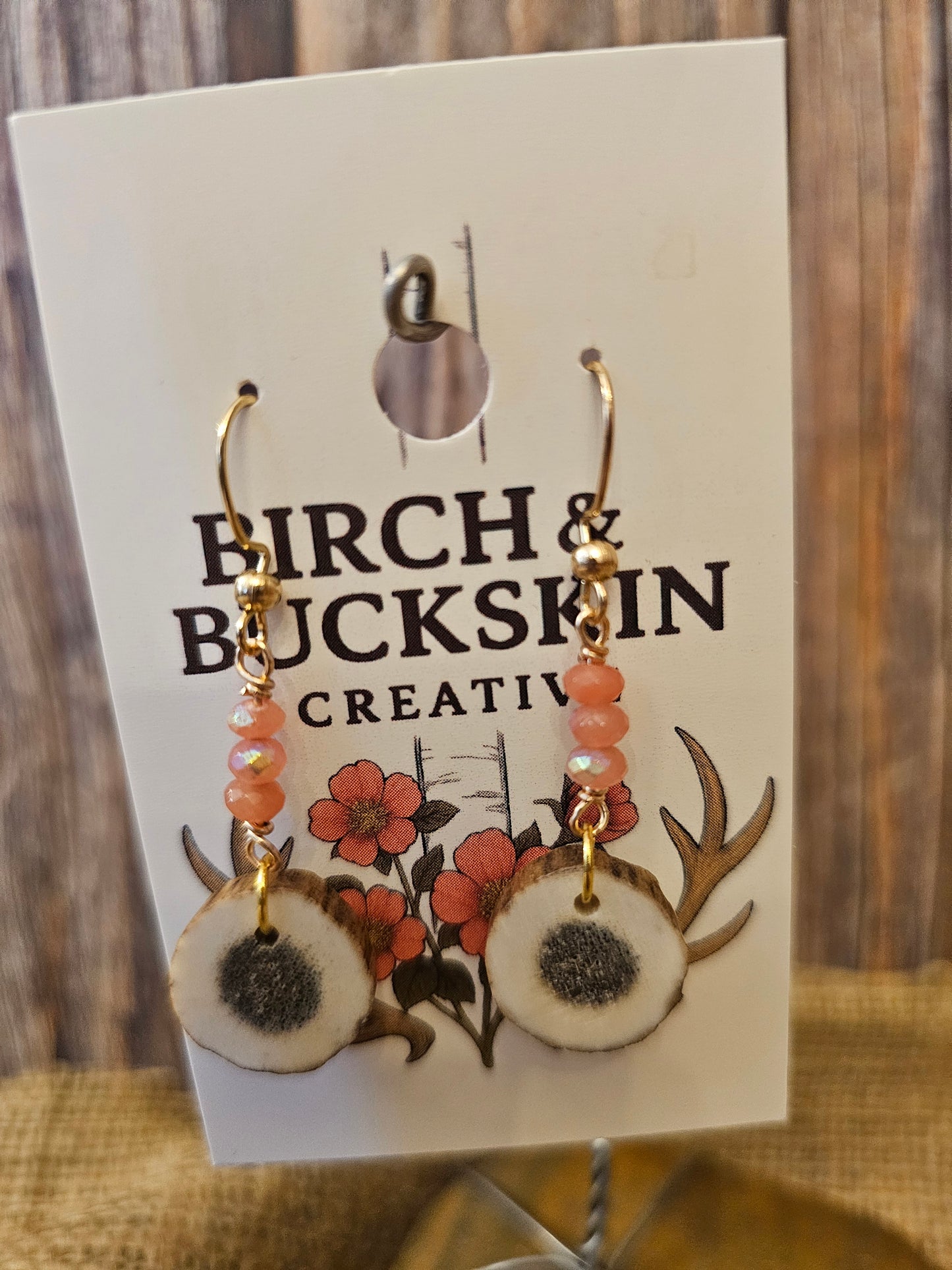 Antler Earrings Handmade