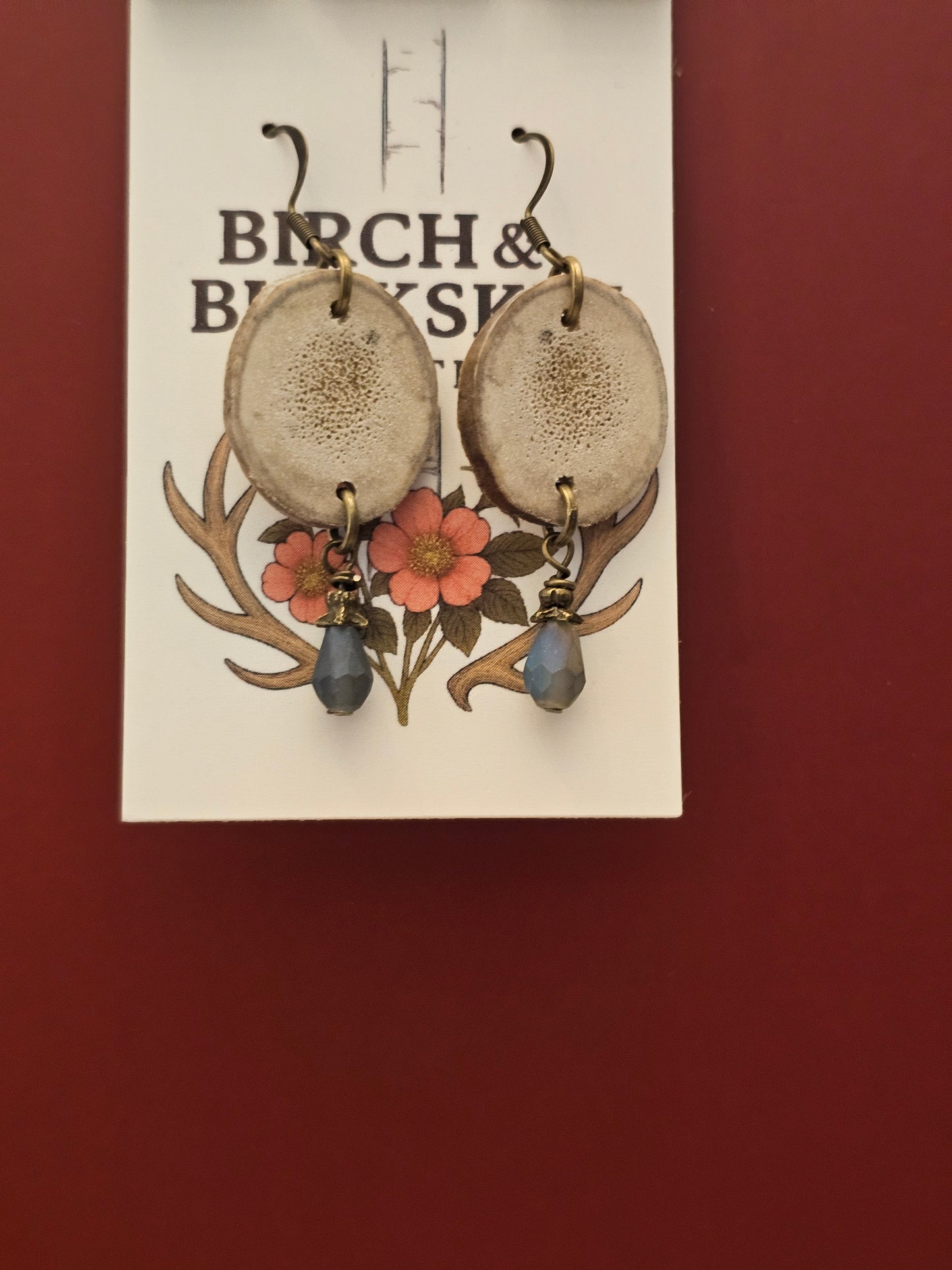 Antler Earrings Handmade