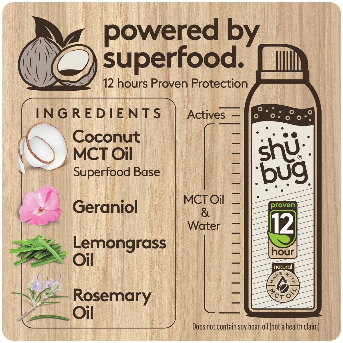 Shubug Natural, Clean Mist, 360 Spray, 6 oz., DEET FREE Insect Repellent
