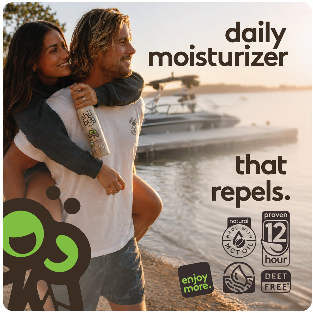Shubug Natural, Clean Mist, 360 Spray, 6 oz., DEET FREE Insect Repellent
