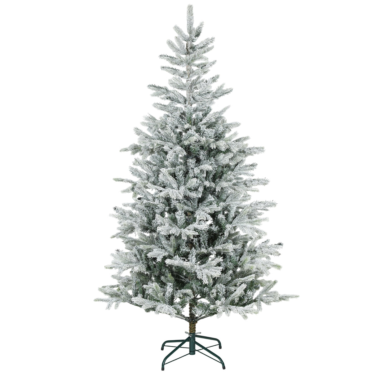 6 Ft Artificial Frosted Christmas Tree With Realistic Branches
