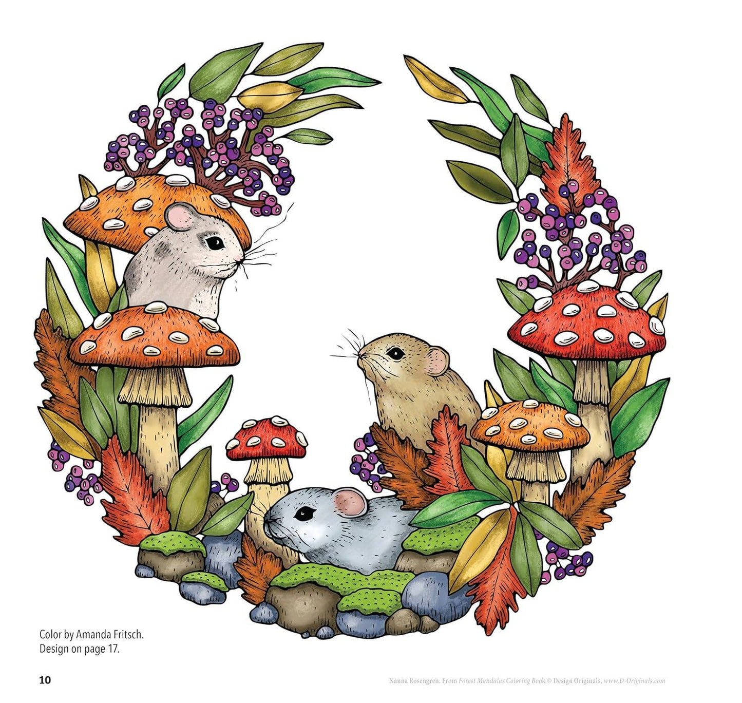 Forest Mandalas Coloring Book- Woodland Creatures and Scenes