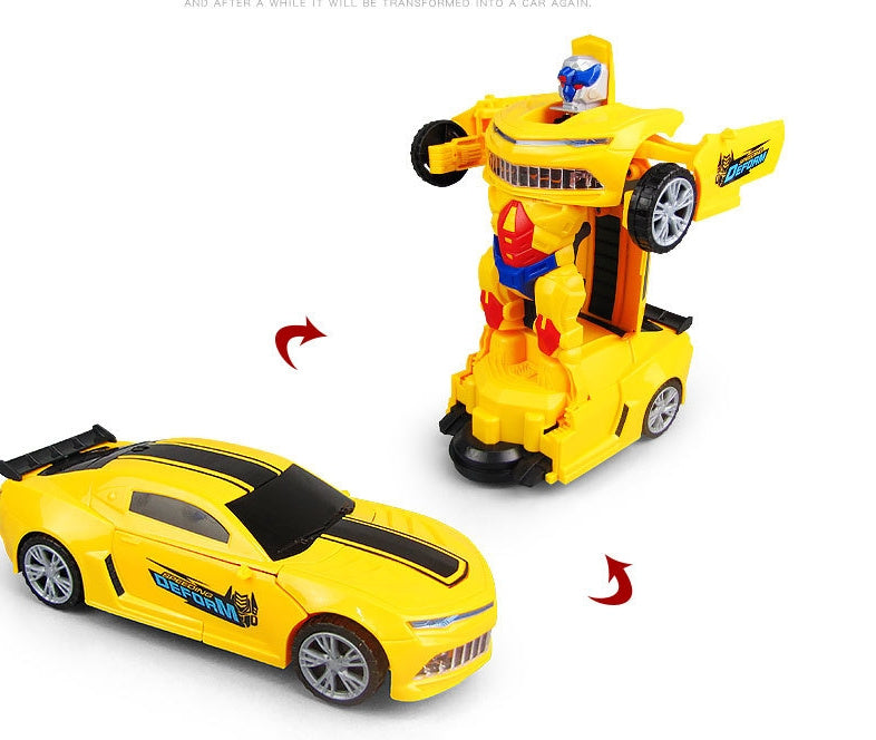 Car Deformation Robot Toy Light Music Automatic Deformation
