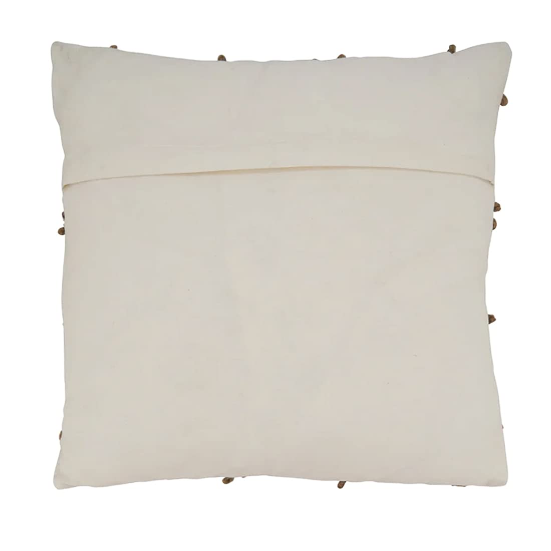 Fennco Styles Dori Embroidered Diamond Cotton Decorative Throw Pillow 18" W x 18" L - Grey Textured Accent Cushion for Home, Couch, Living Room and Office Décor