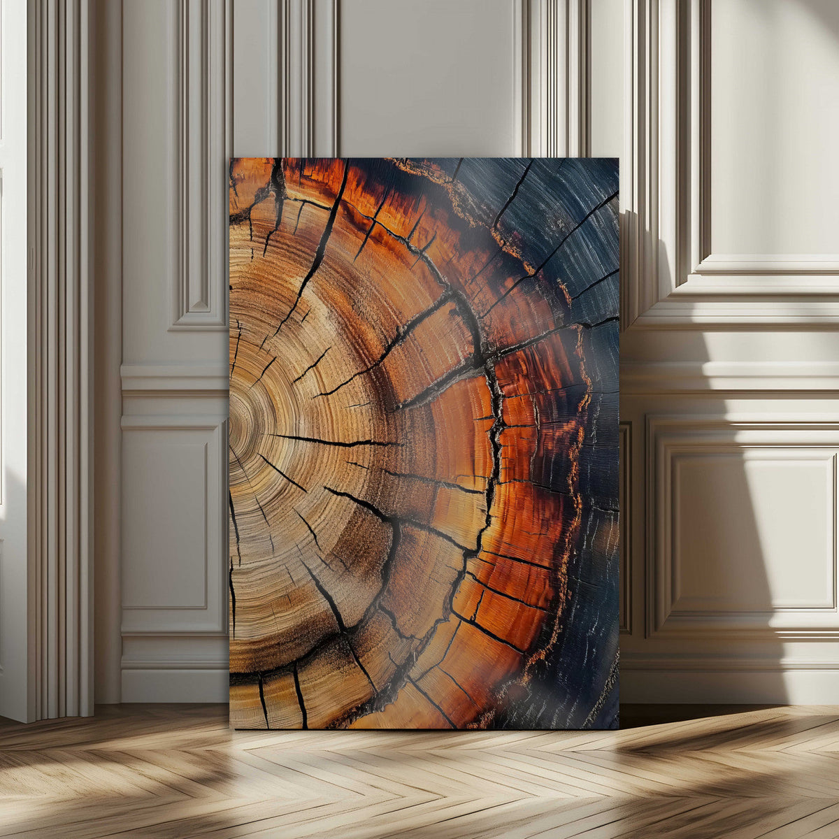 Rustic Wood Wall Art Canvas Print – Framed Nature Earthy