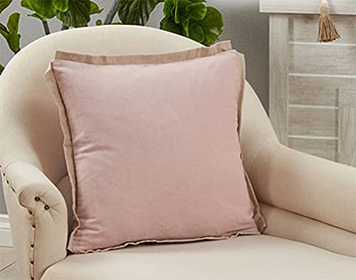 Classic Cotton Velvet Flange Decorative Throw Pillow 20" W x 20" L, velvet sofa and bedroom decor at Cedar & Spice Gifts