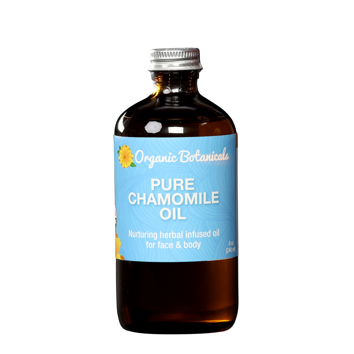 Pure Chamomile Infused Oil – Certified Organic Herbal Oil for Sensitive Skin, Eczema & More