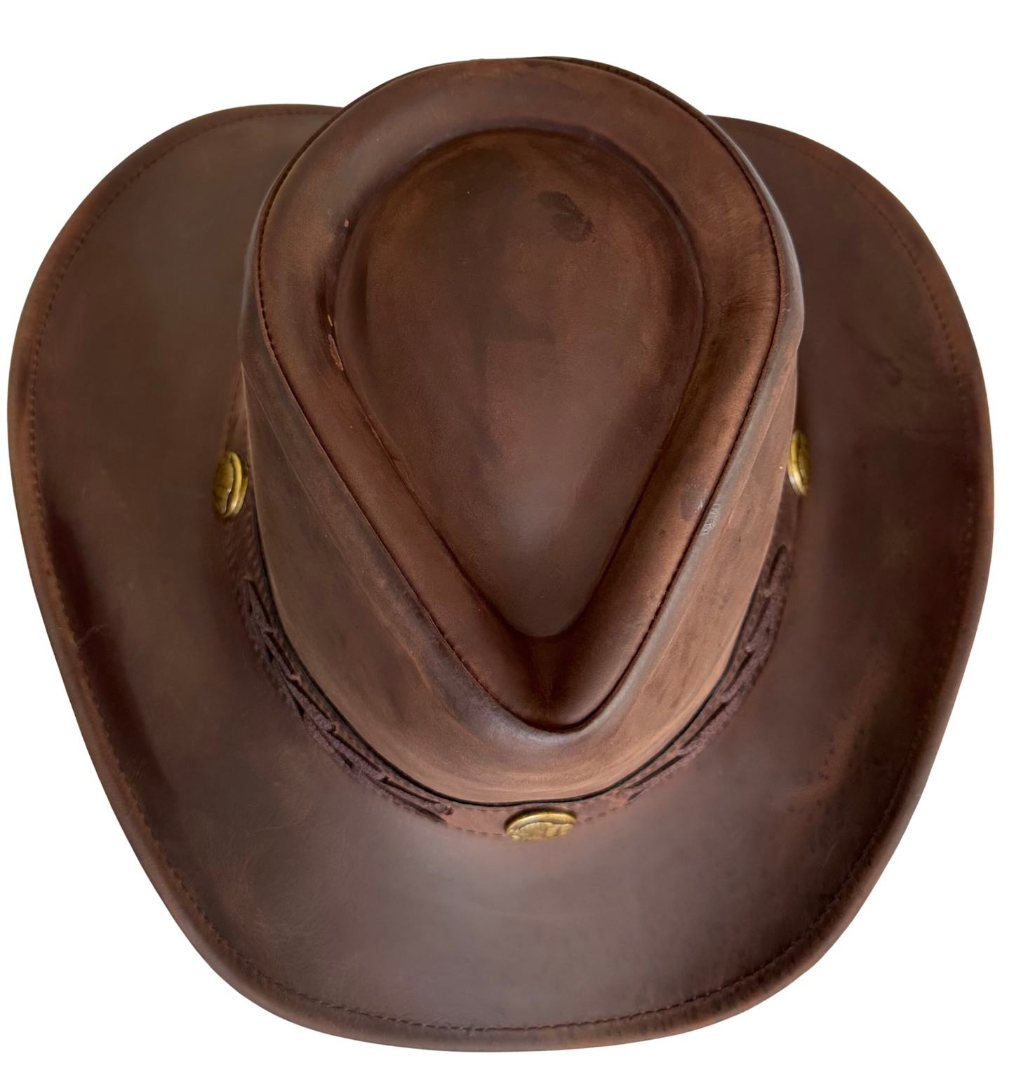 Outback Survival Gear- Boss Shapeable Leather Hat in Brown-H7001