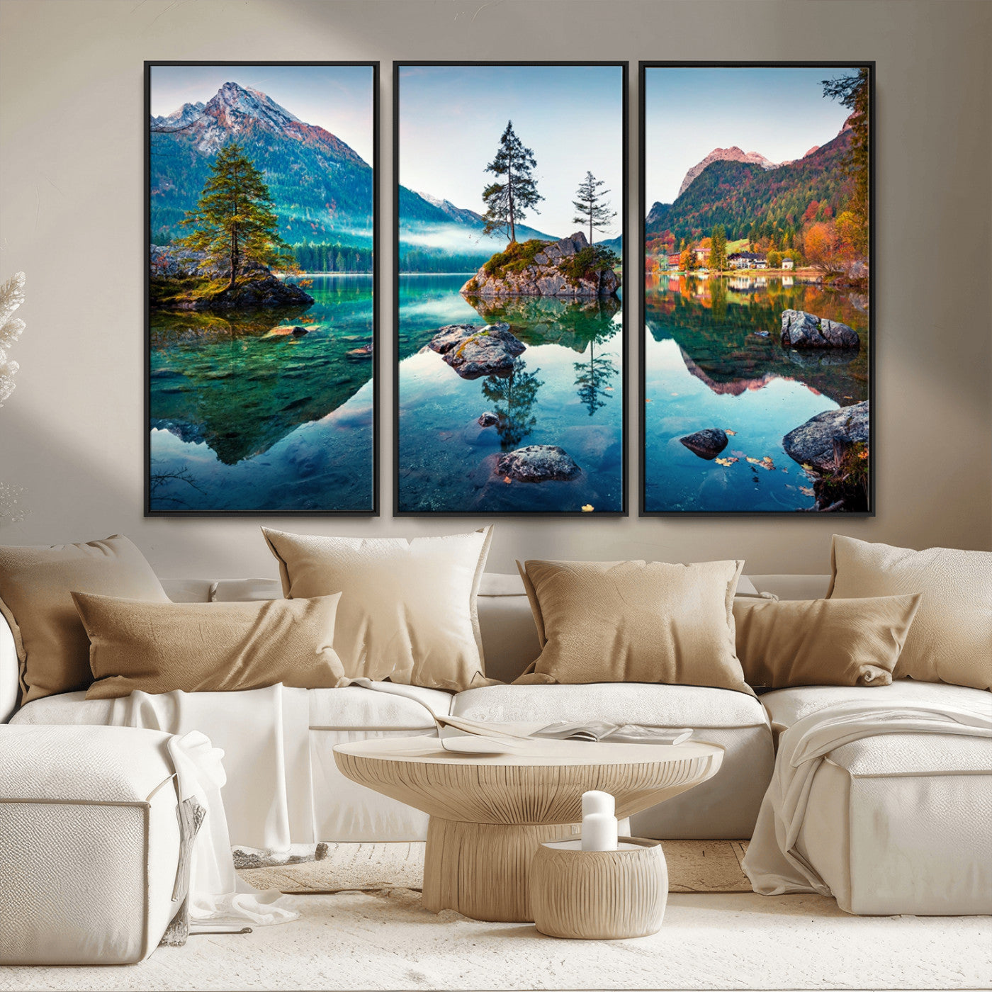 Crystal Clear Lake Wall Art | Mountains Wall Art Canvas | 3