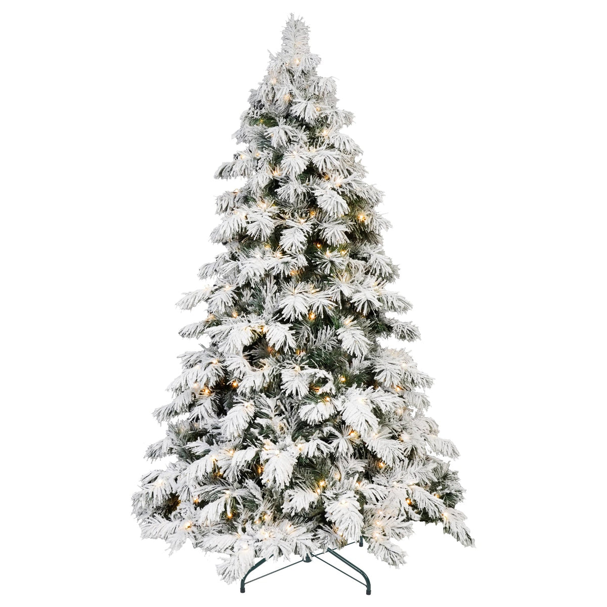 8ft Flocked Scarecrow-Shaped Christmas Tree with 470 Warm Lights