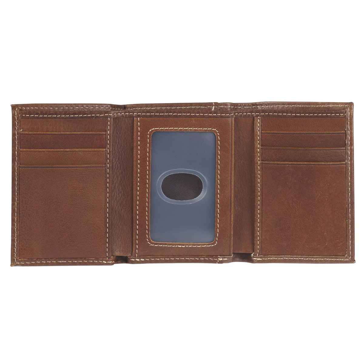 Wallet Leather Brown Ichthus Badge