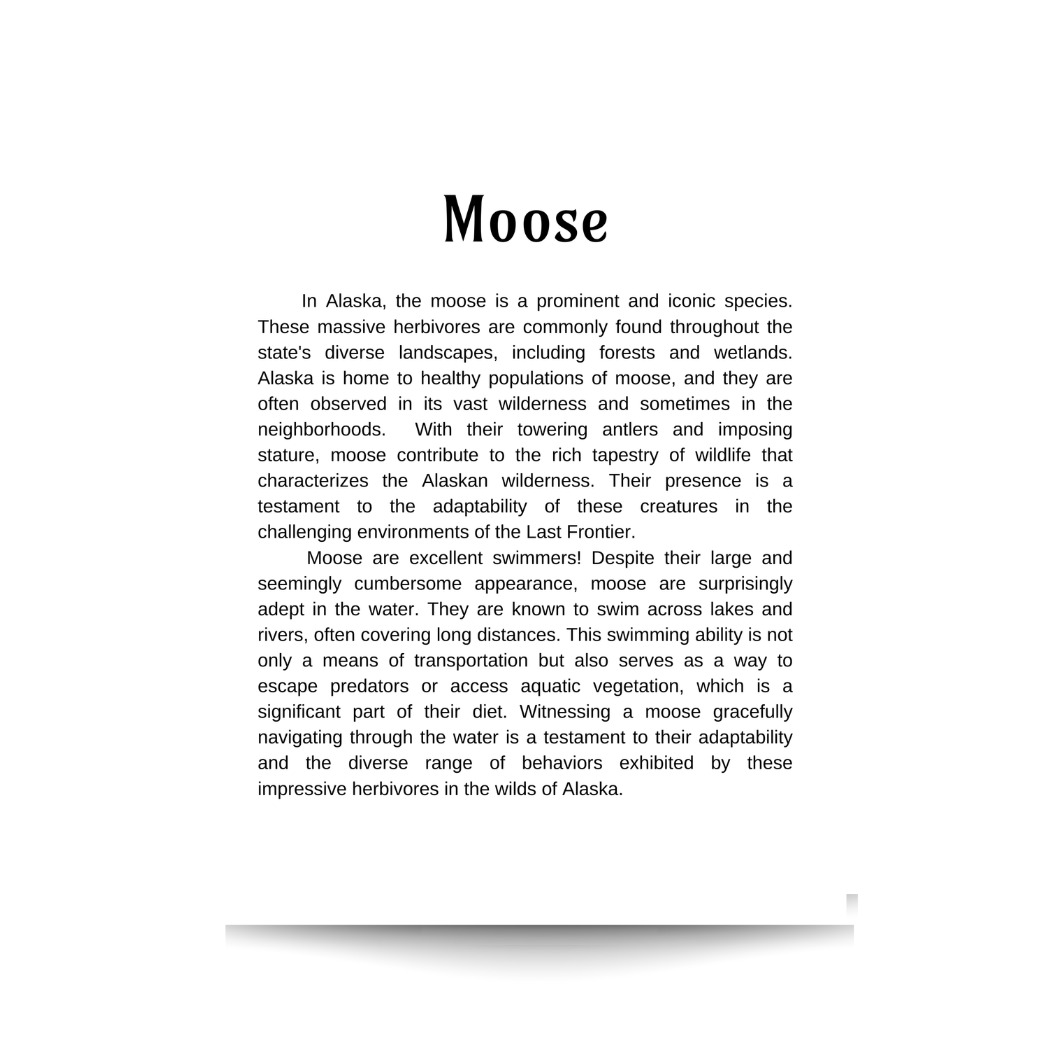 Alaskan Wildlife Adult Coloring Book