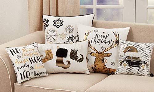 Christmas Collection Cotton Decorative Throw Pillow — home decor pillow for couch chair or bed seasonal decorating choice