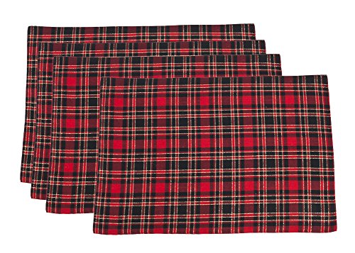 Fennco Styles Classic Tartan Plaid Holiday Tablecloth - Red and Black Table Cover for Christmas, Banquets, Family Gathering, Special Occasion and Home Décor
