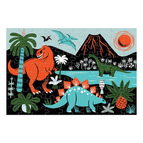 Prehistoric Glow In The Dark Dinosaur World Puzzle