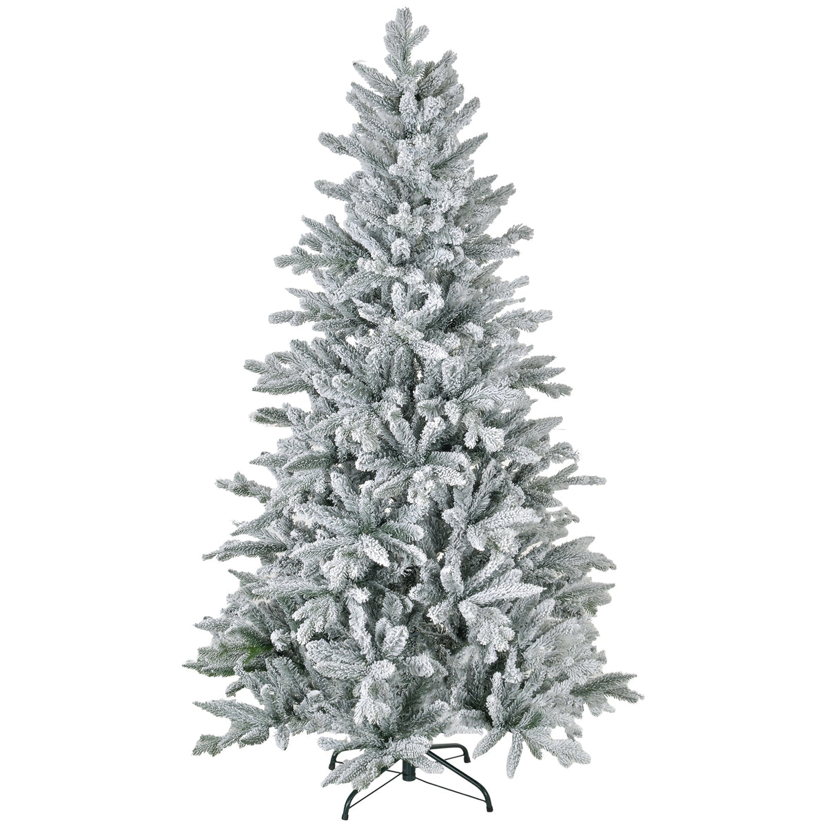 HOMCOM 6ft Snow Flocked Artificial Christmas Tree
