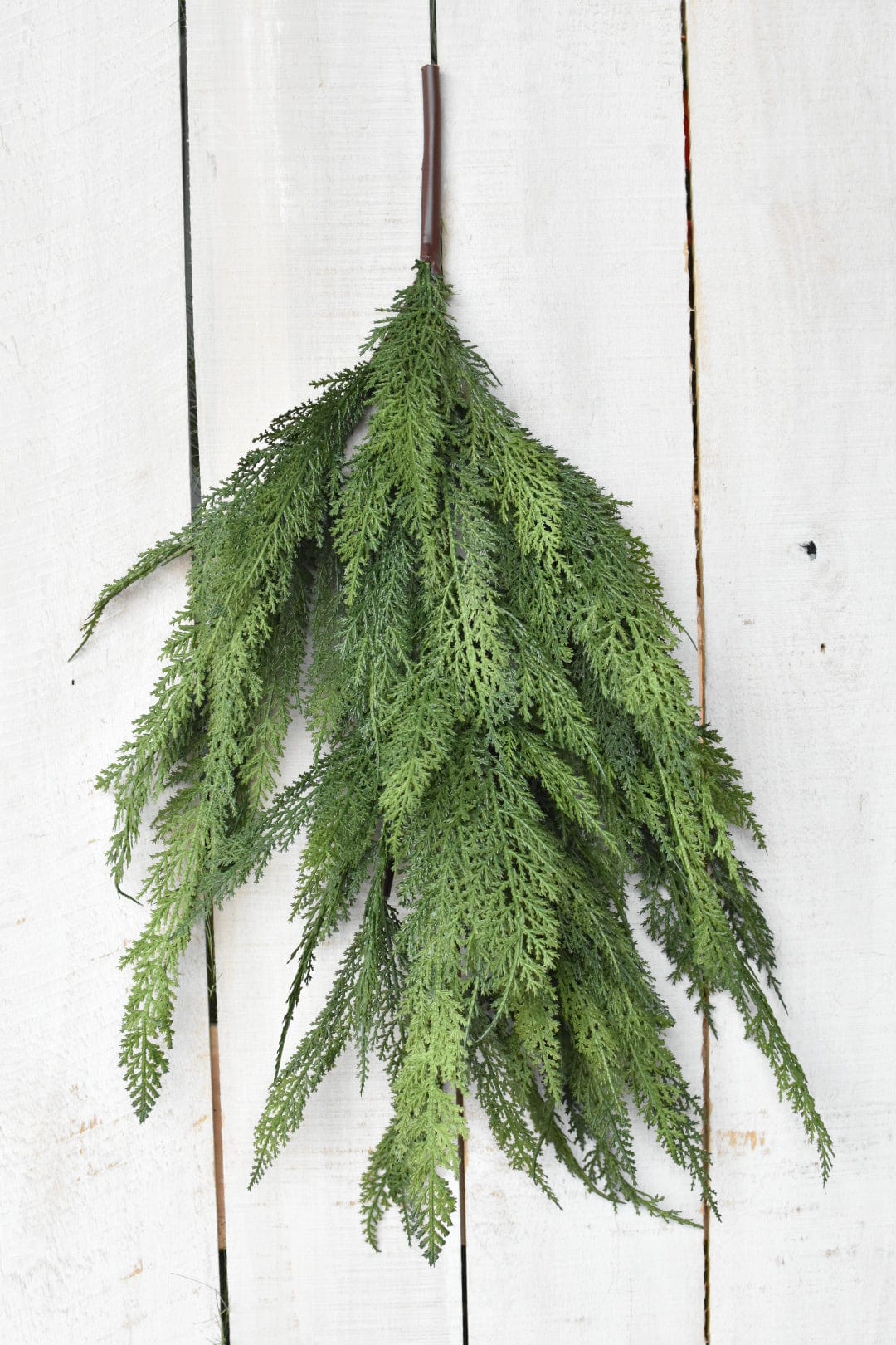 36" Faux Cedar Tear Drop — decorative wreath for holiday wall door and entryway styling
