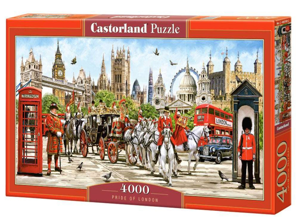 4000 Piece Jigsaw Puzzle, Pride of London, Great Britain, Iconic Monuments of London, Adult Puzzles, Castorland C-400300-2