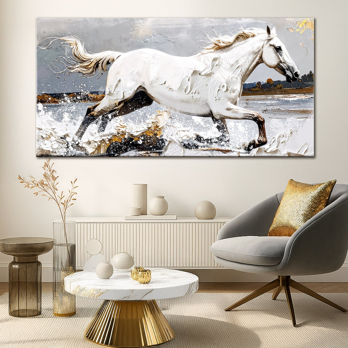 Modern Abstract Horse Wall Art