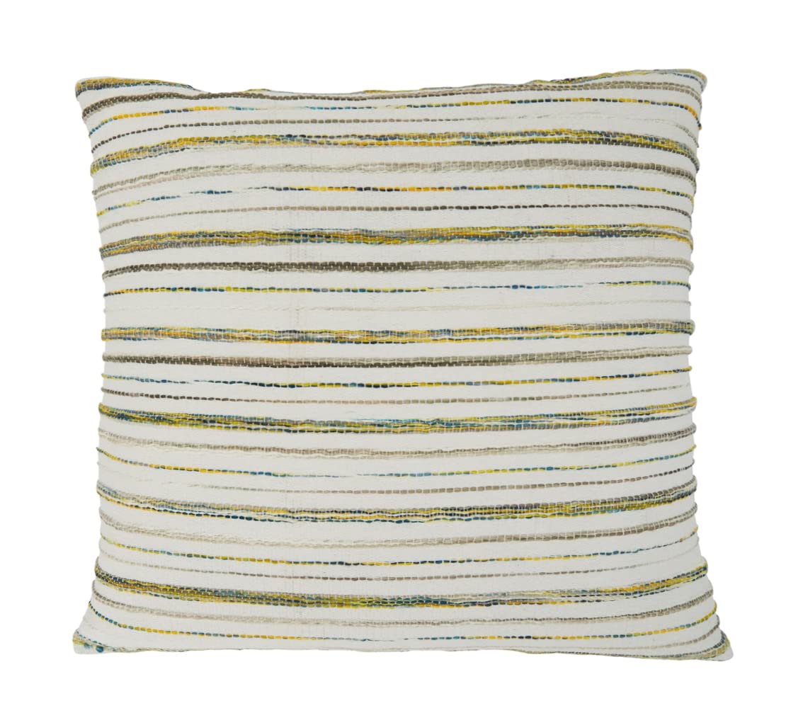 Boho Fringe Striped Decorative Throw Pillow 16" W x 24" L - Natural Cushion for Home, Couch, Living Room, Bedroom, Office Décor