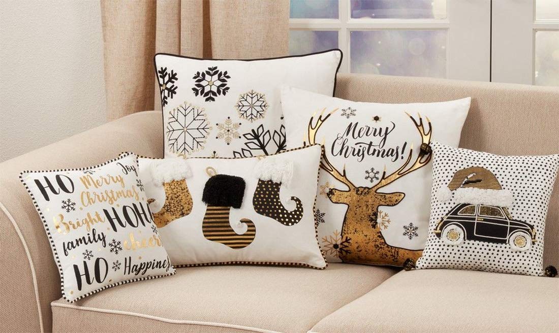 Christmas Collection Cotton Decorative Throw Pillow — decorative throw pillow for cozy home styling home and holiday accent