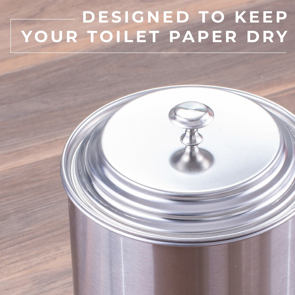 Freestanding Extra Large Toilet Paper Holder (Stainless Steel Finish)