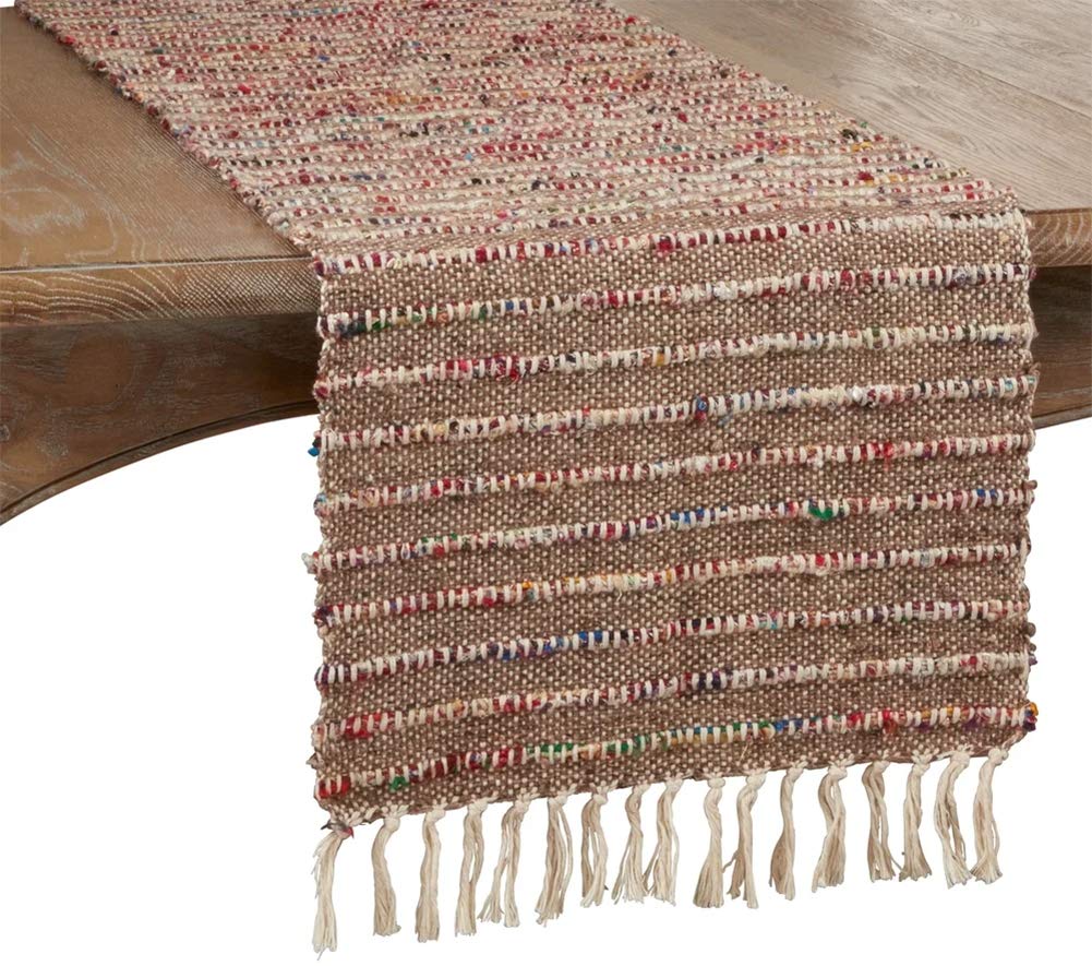 Cord Design 100% Cotton Table Runner 16 x 72 Inch — decorative tabletop piece for home entertaining seasonal decorating choice