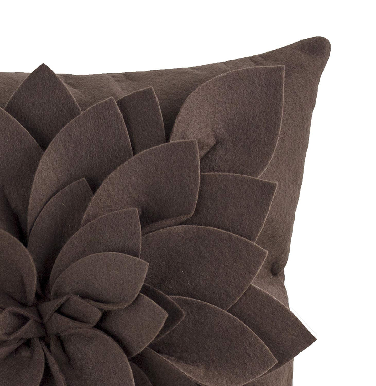 Sara's Garden Petal Decorative Throw Pillow. 17 Inch Square.