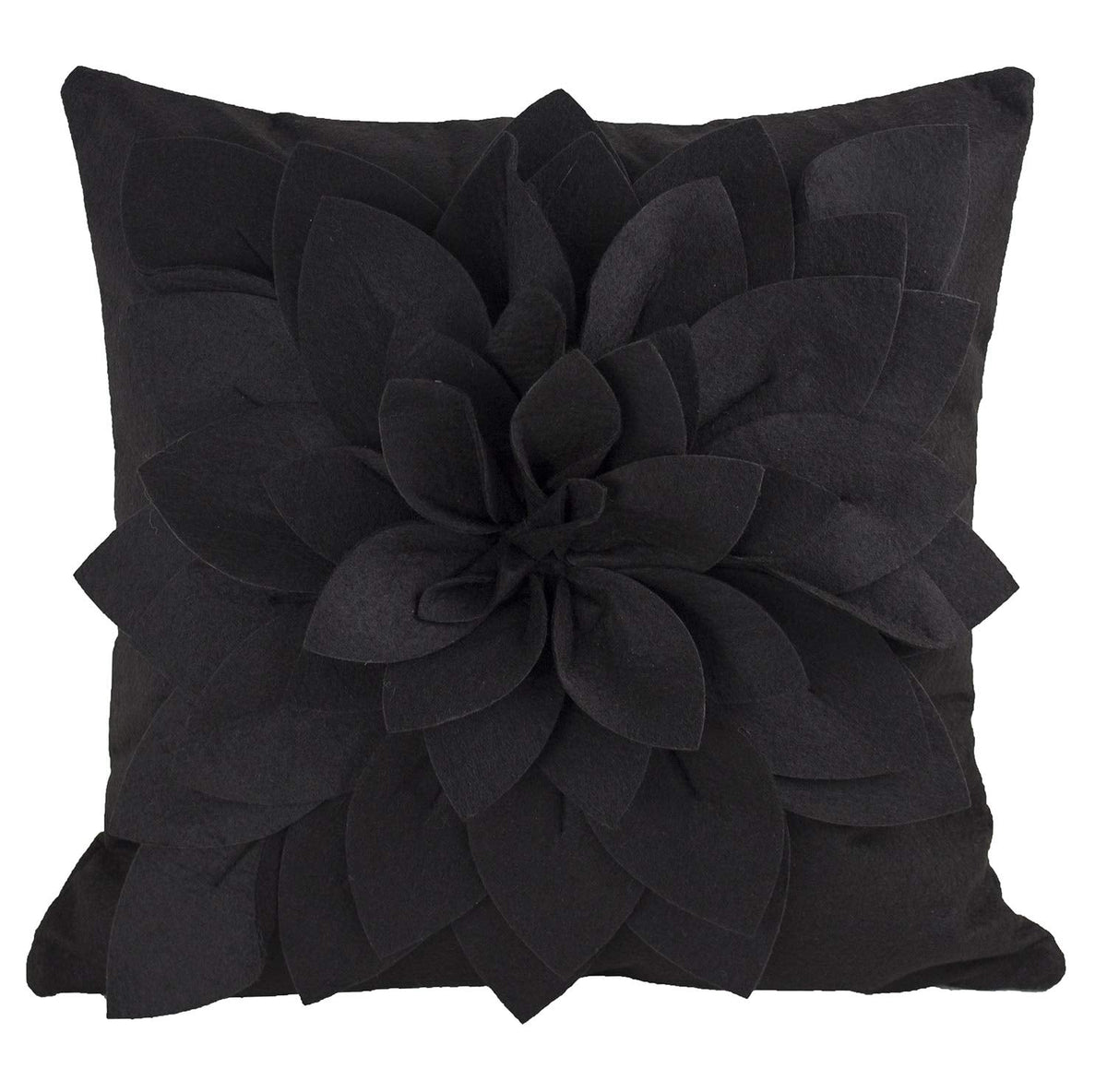 Sara's Garden Petal Decorative Throw Pillow. 17 Inch Square.