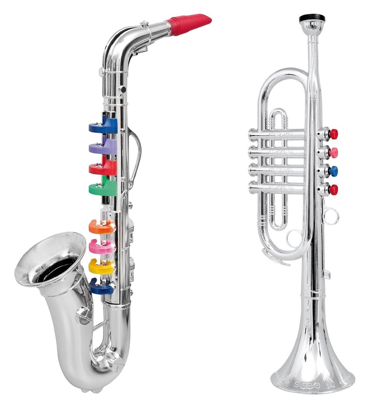 My First Saxophone and Trumpet Horn Set