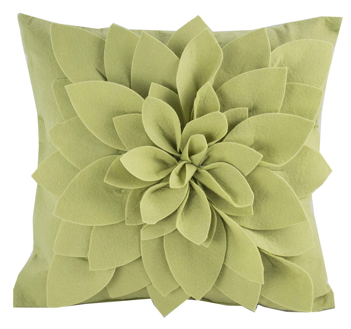 Sara's Garden Petal Decorative Throw Pillow. 17 Inch Square.