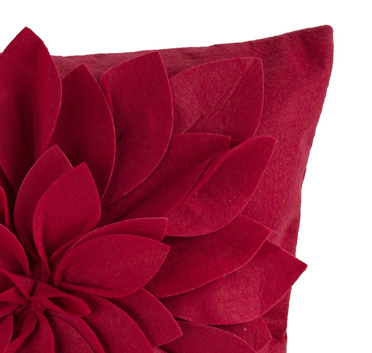 Sara's Garden Petal Decorative Throw Pillow. 17 Inch Square.