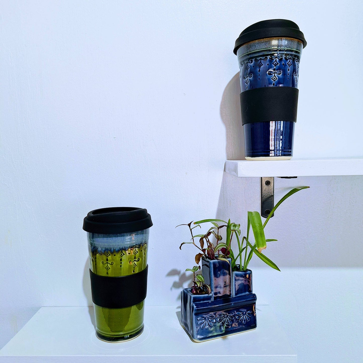 Handmade Stoneware 16 oz Travel Mug Made to Order