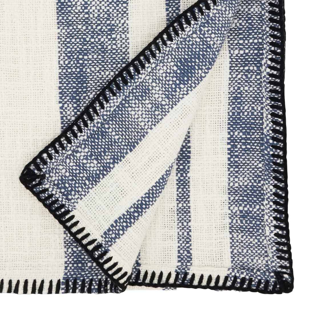 Fennco Styles Shimmer Line Tasseled 100% Pure Cotton Decorative Throw Pillow 18" W x 18" L – Natural Cushion for Couch, Bedroom, Living Room and Office Décor