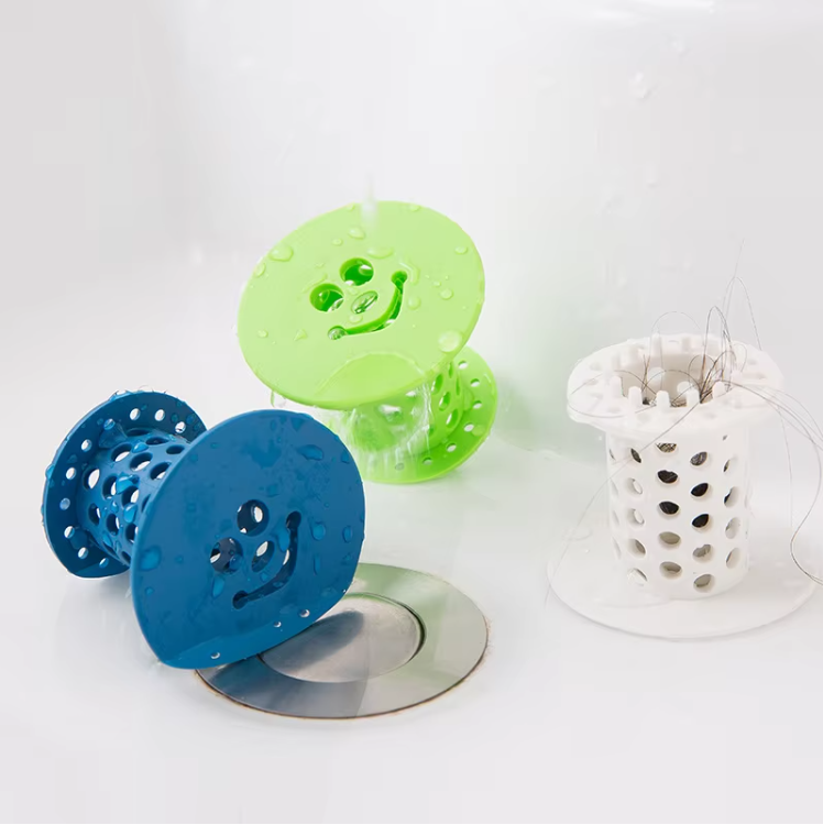 Bath Stopper Plug Sink Strainer Filter Sewer Dredge Device Shower Hair Stopper Bathroom Drain Hair Catcher bathroom accessories(green)
