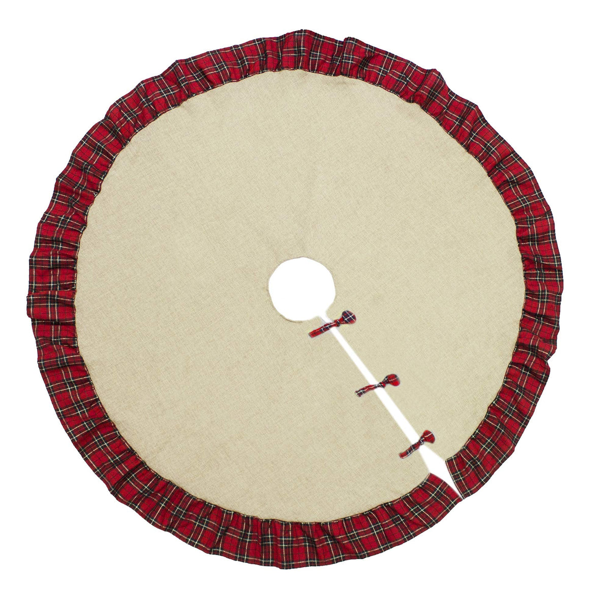 Fennco Styles Holiday Tartan Plaid Dazzle Christmas Decorative Tree Skirt