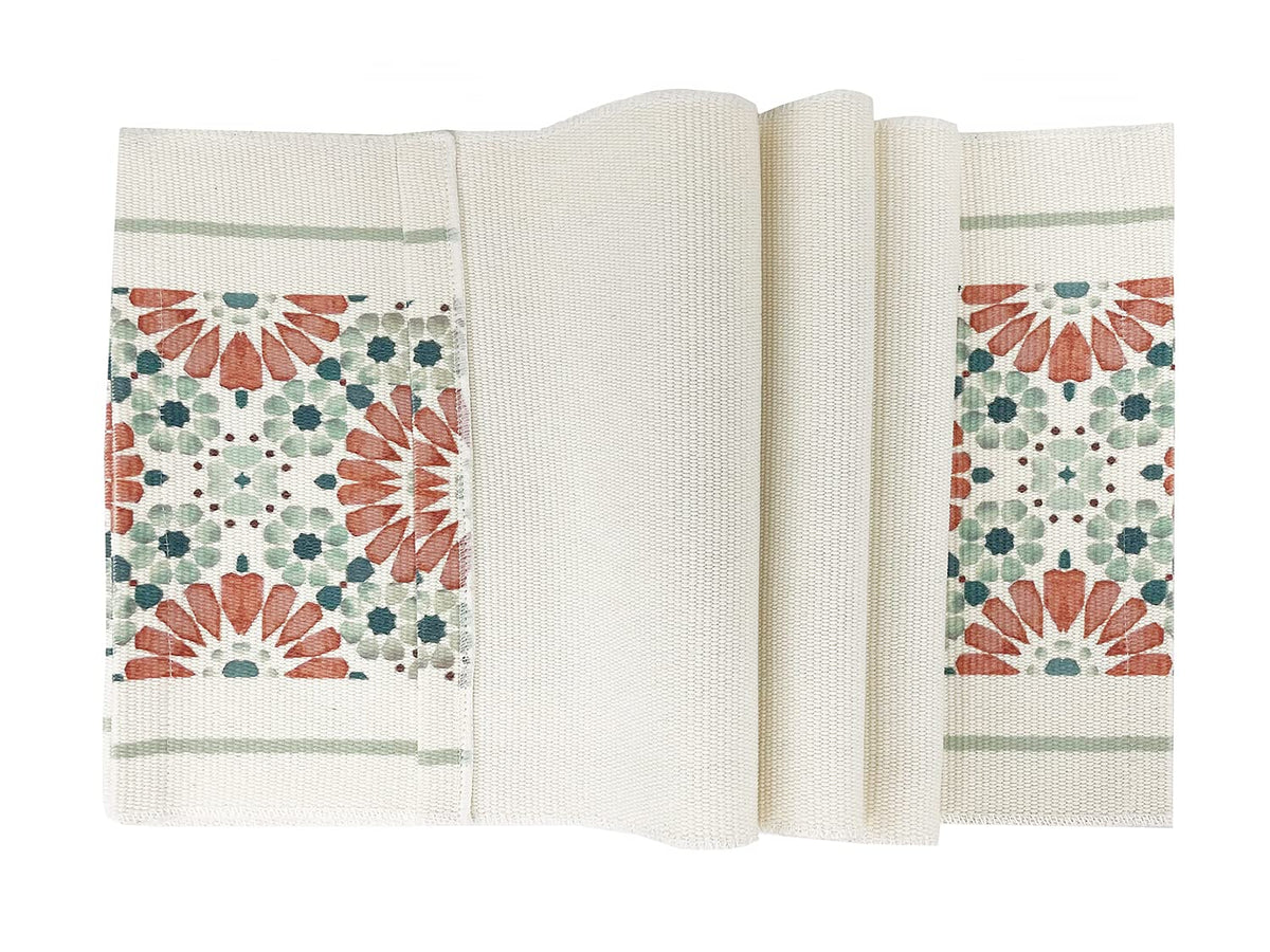 Fennco Styles Diamond Print Braided Cotton Placemats 14" W x 19" L, Set of 4