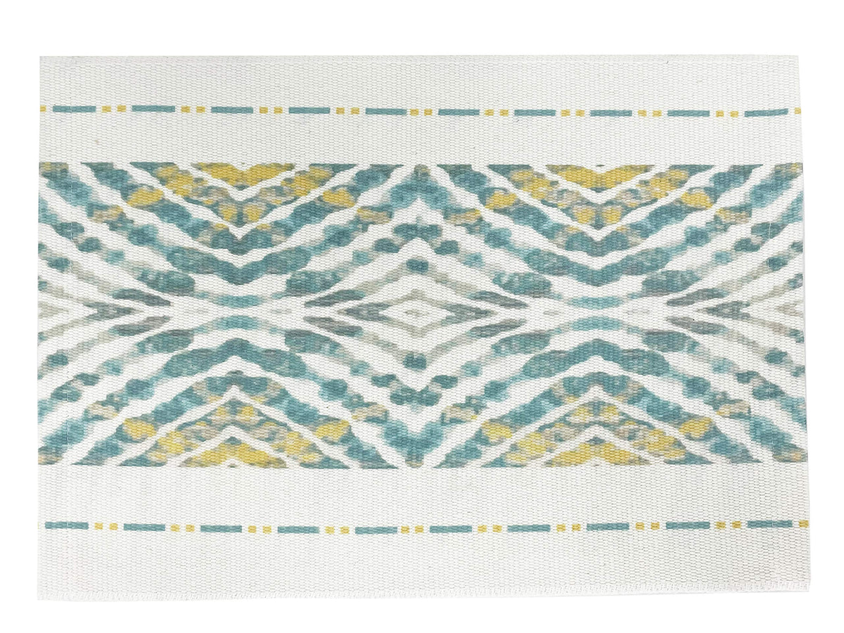 Fennco Styles Diamond Print Braided Cotton Placemats 14" W x 19" L, Set of 4