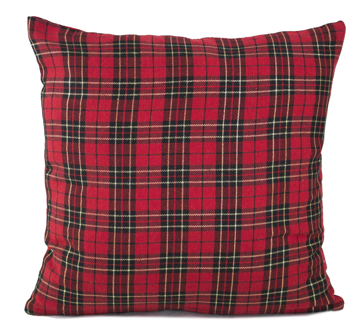 Holiday Tartan Plaid Dazzle Christmas Decorative Throw Pillow — home decor pillow for couch chair or bed distinctive decor choice