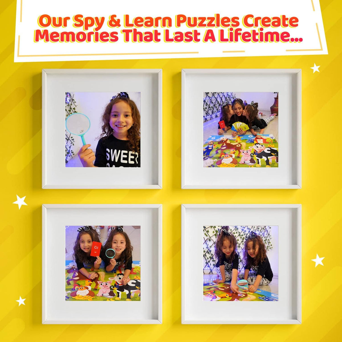 Alphabets Spy 48 Piece Floor Jigsaw Puzzle with Flashcards & Magnifying Glass