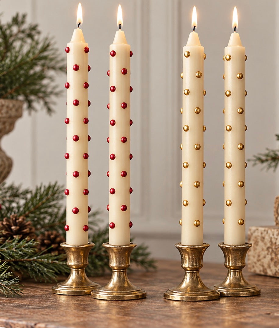 Unscented Set of 2 10" Taper Candles, 2 Color Options