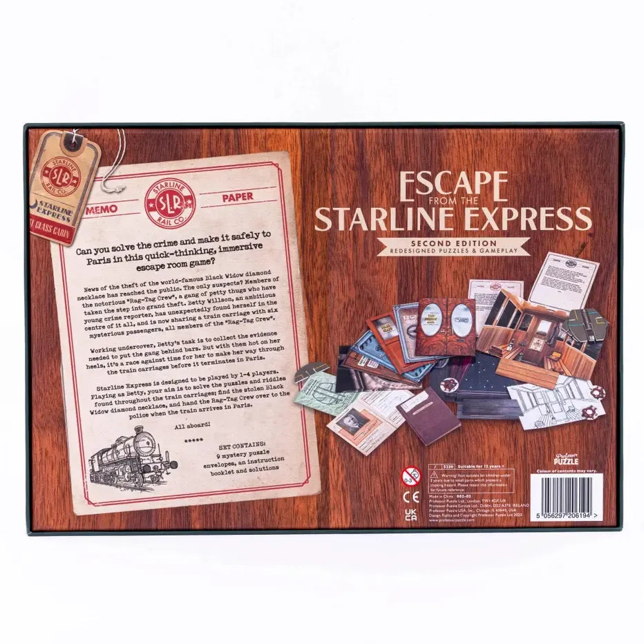 Escape from the Starline Express - Escape Room Game - Professor Puzzle