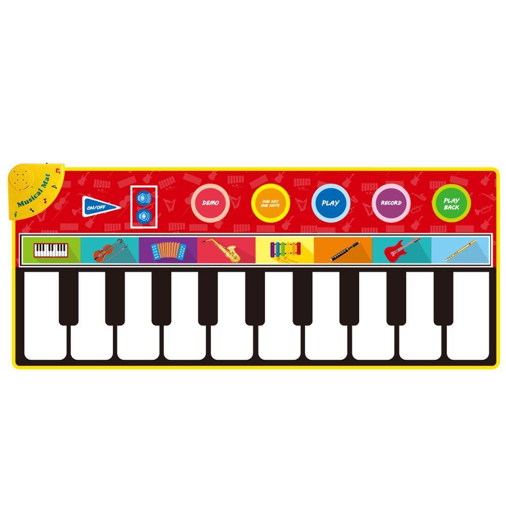 Big Size Music Piano Carpets & 8 Instruments Guitar Accordion Violin Sounds Musical Play Mat Educational Toy For Kids
