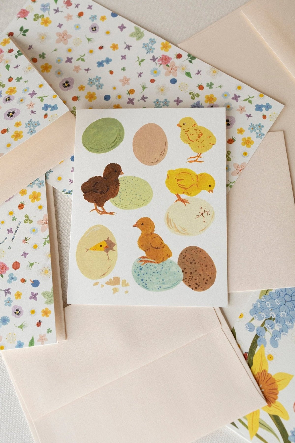 SPRING BABY CHICKS | greeting card