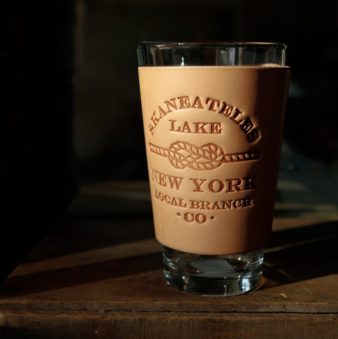 Leather Pint Glass - USA Made
